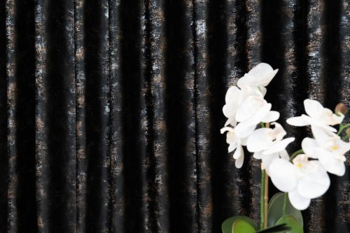 ZASŁONA VELVET CZARNY GLAMOUR PRZECIERANE ZŁOTO SREBRO