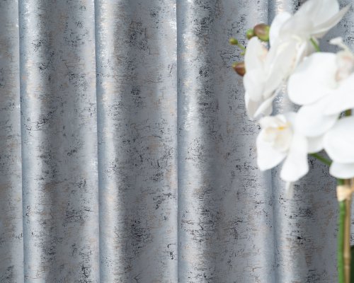 ZASŁONA VELVET J.SZARY GLAMOUR PRZECIERANE ZŁOTO SREBRO