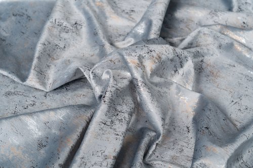 ZASŁONA VELVET J.SZARY GLAMOUR PRZECIERANE ZŁOTO SREBRO