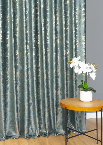 ZASŁONA VELVET ZIELONY OCEAN GLAMOUR POŁYSK LUMINA 
