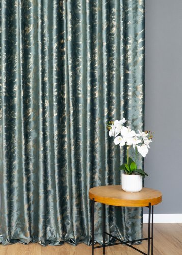 ZASŁONA VELVET ZIELONY OCEAN GLAMOUR POŁYSK LUMINA 