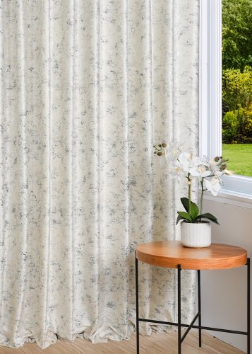 Zasłona velvet krem glamour przecierane złoto srebro