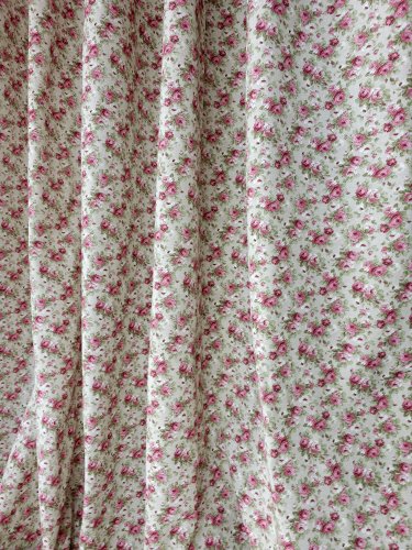 ZASŁONA VINTAGE SHABBY CHIC ROSES SZER.130CM