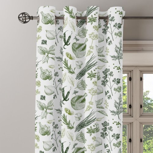 ZASŁONA ZIOŁA ZIELONE  SZER.140cm 