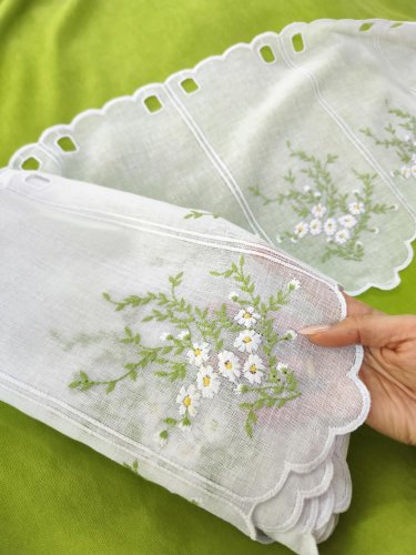 ZAZDROSTKA NATURAL HAFTOWANE STOKROTKI  35/60/90CM  (cena za 0,50mb)