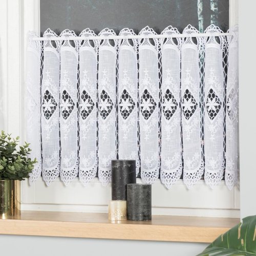 Zazdrostka panel haft biel metraż 45cm(cena za 0,50mb)