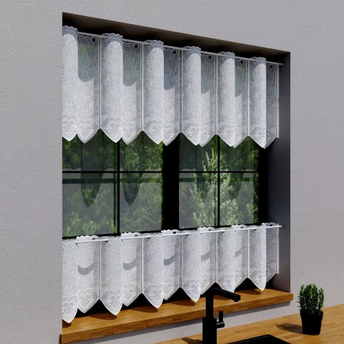 ZAZDROSTKA PANEL HAFT VINTAGE SERCA BIEL 40CM/60CM  (cena za 0,50mb)