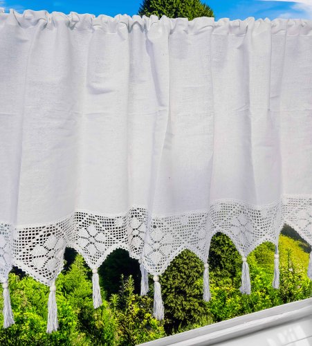 ZAZDROSTKA RACHELA KORONKA AŻUR  BIAŁA metraż (cena za 0,50mb)
