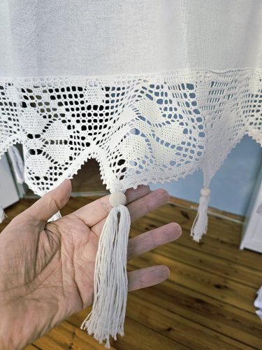 Zazdrostka rachela koronka ażur  biała metraż (cena za 0,50mb)