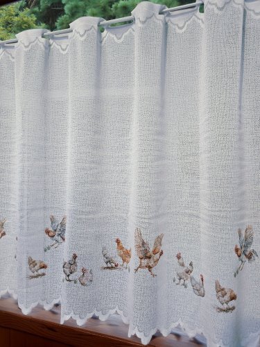 Zazdrostka żakard kury 50cm/70cm  (cena za 0,50mb)
