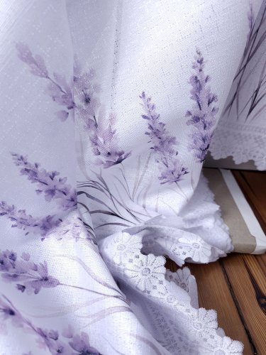 ZAZDROSTKA ŻAKARD LAWENDA 50CM/70CM  (cena za 0,50mb)