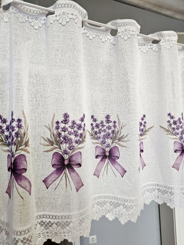 ZAZDROSTKA ŻAKARD LAWENDA2 50CM/70CM  (cena za 0,50mb)