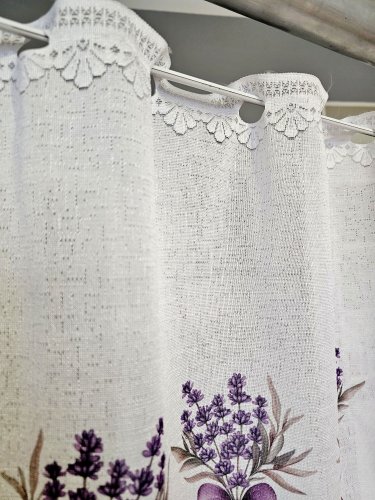 ZAZDROSTKA ŻAKARD LAWENDA2 50CM/70CM  (cena za 0,50mb)