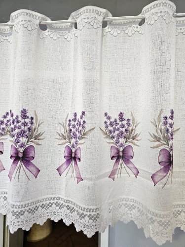 ZAZDROSTKA ŻAKARD LAWENDA2 50CM/70CM  (cena za 0,50mb)