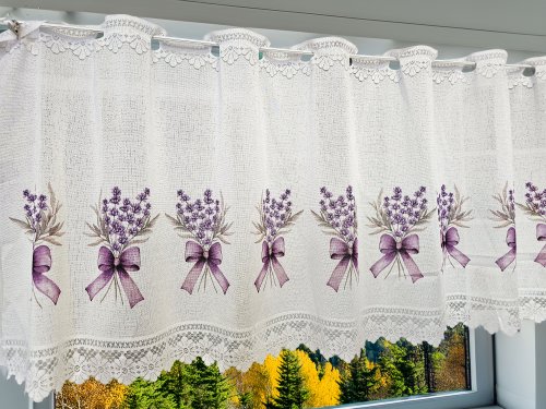 ZAZDROSTKA ŻAKARD LAWENDA2 50CM/70CM  (cena za 0,50mb)