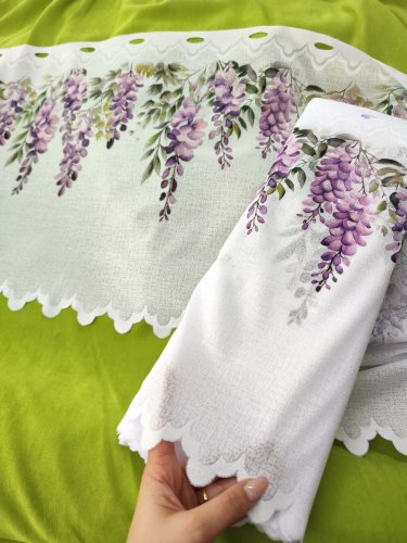 ZAZDROSTKA ŻAKARD WISTERIA 50CM/70CM  (cena za 0,50mb)
