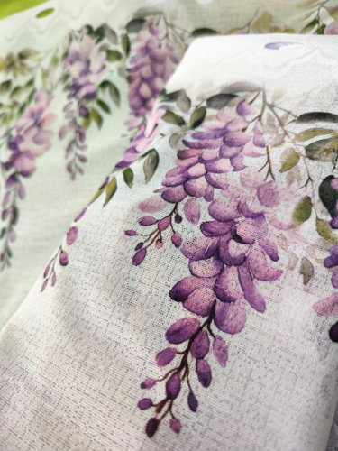 ZAZDROSTKA ŻAKARD WISTERIA 50CM/70CM  (cena za 0,50mb)
