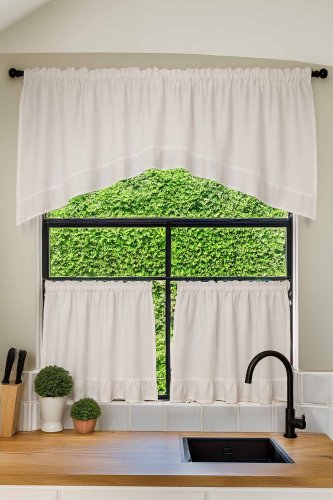 Zestaw lambrekin + zazdrostka shabby chic falbanka