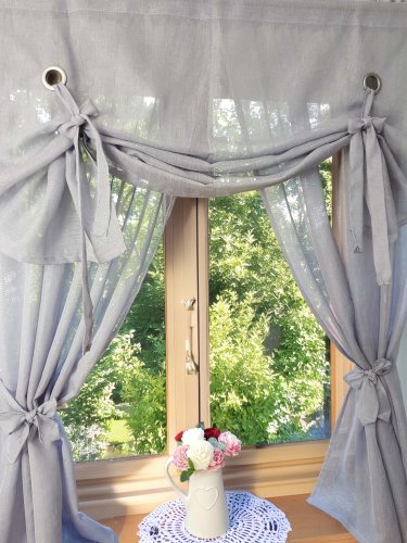 ZESTAW ZASŁON+LAMBREKIN SZARY SABLE 