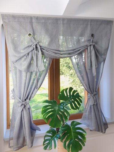 ZESTAW ZASŁON+LAMBREKIN SZARY SABLE 