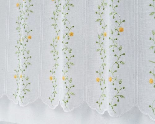 ZESTAW ZASŁON + LAMBREKIN + ZAZDROSTKA ZIELONA KRATKA KORONKA