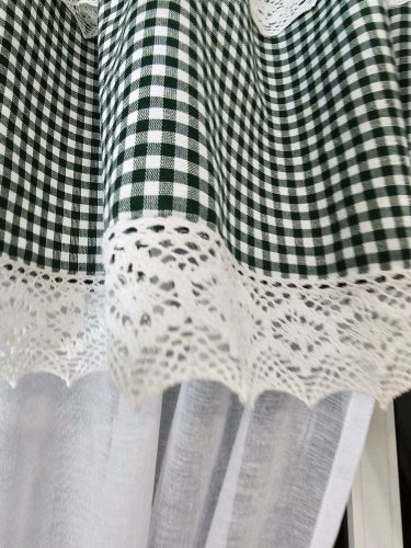 LAMBREKIN ZIELONA KRATA VICHY KORONKA 