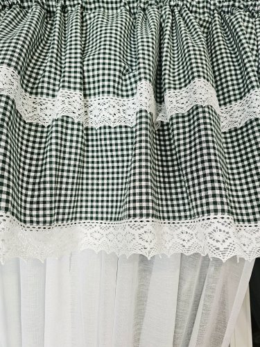 LAMBREKIN ZIELONA KRATA VICHY KORONKA 