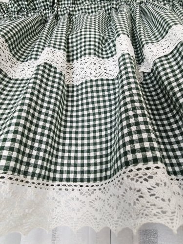 LAMBREKIN ZIELONA KRATA VICHY KORONKA 