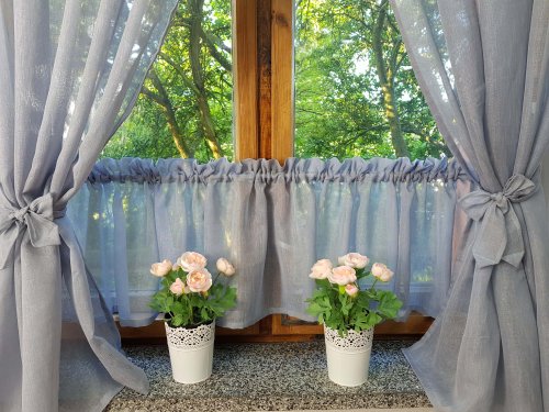 ZESTAW ZASŁON+ZAZDROSTKA SZARY SABLE 