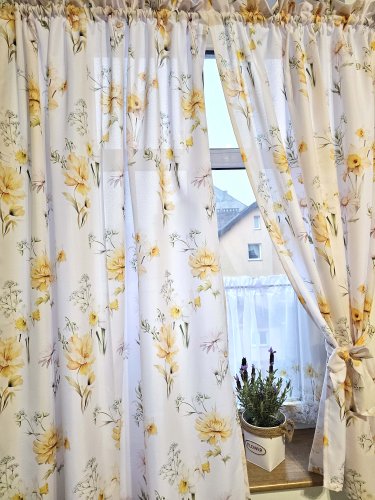 ZESTAW ZASŁON+ZAZDROSTKA WIOSNA ŻÓNKILE