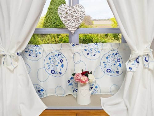 ZESTAW ZASŁON+ZAZDROSTKA ZIELONA PASTEL KRATKA